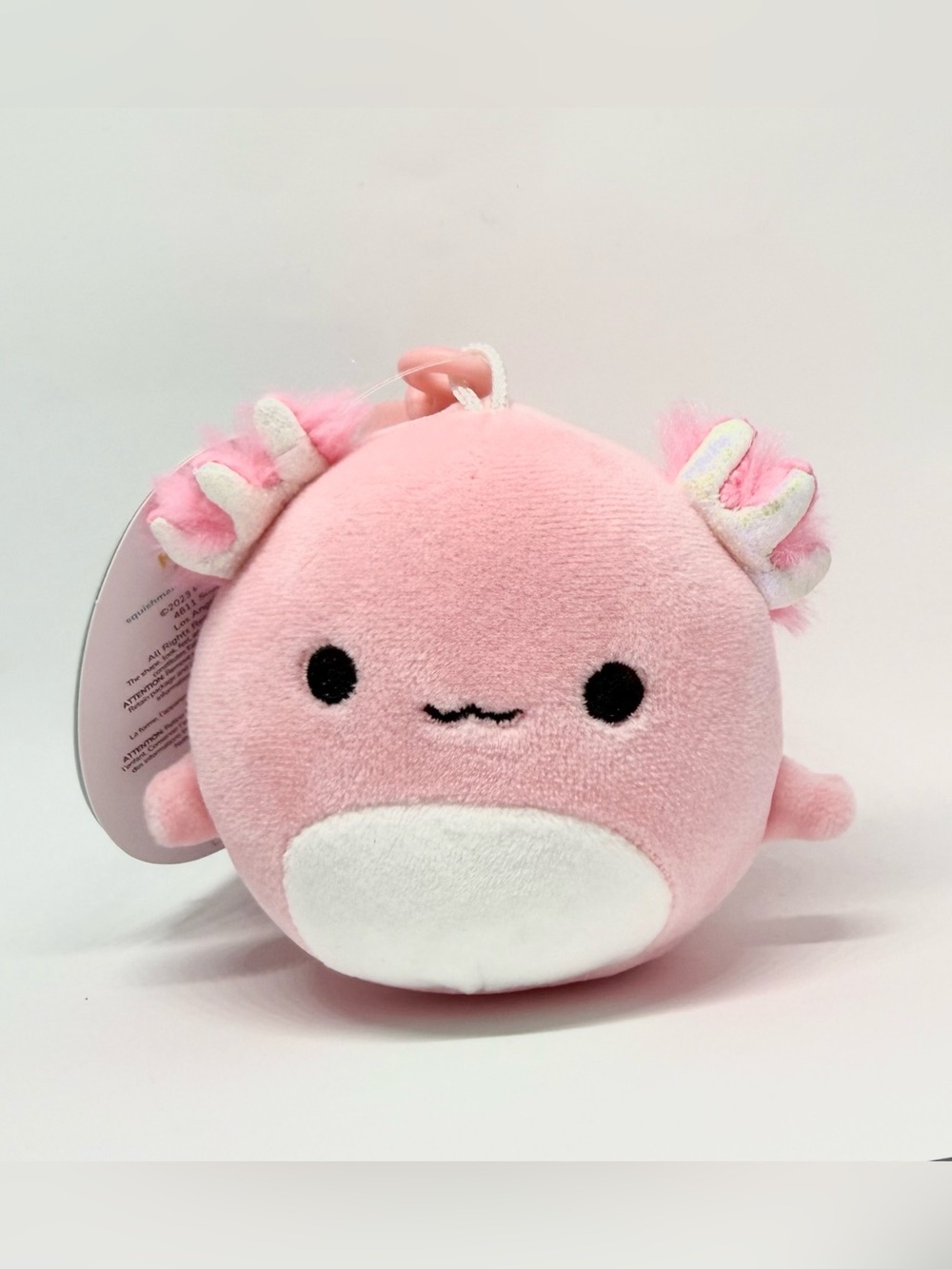 Kellytoy Pink Archie the Axolotl Squishmallows Plush Clip-On Collectible NWT